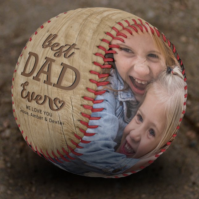 Pelota De Béisbol Foto Rustic Best Dad (Subido por el creador)