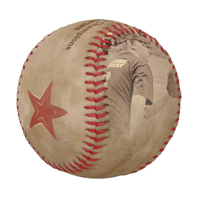 Pelota De Béisbol Fotografía de Sepia Toning - Dirty Beige - STARS (Angular)