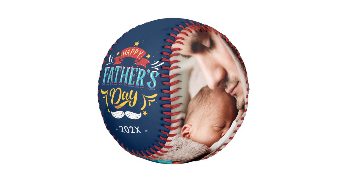 Pelota De Béisbol Fotos de la familia del Día del Padre Feliz - Azul ...