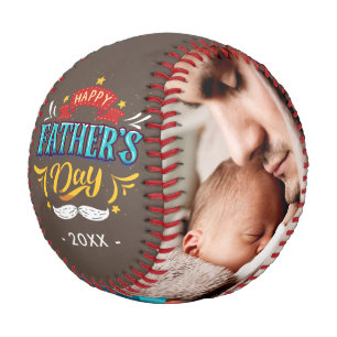 Pelota De Béisbol Fotos de la familia del Día del Padre Feliz - Mar