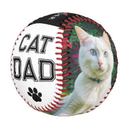 Pelota De Béisbol Fotos de mascotas del Día del Padre "Cat Dad" con 