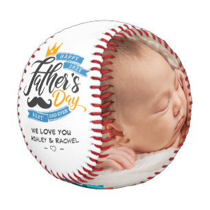 Pelota De Béisbol Fotos del Personalizado del Día del Padre Feliz