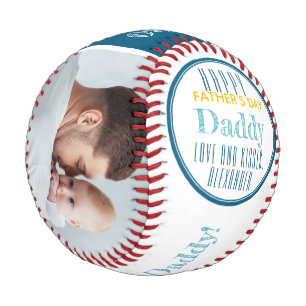 Pelota De Béisbol Fotos del Personalizado del Día del Padre Feliz B