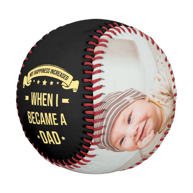 Pelota De Béisbol Fotos del Personalizado del Día del Padre Feliz Bé (Angular)