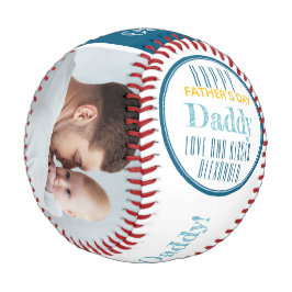 Pelota De Béisbol Fotos del Personalizado del Día del Padre Feliz Bé