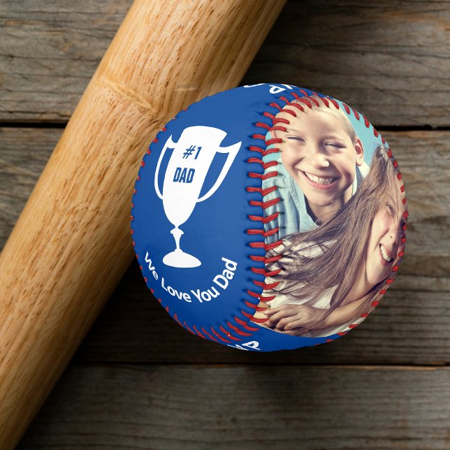 Pelota De Béisbol Fotos personalizadas de MVP Best Ever Dad Blue (Subido por el creador)