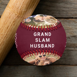 Pelota De Béisbol Fotos personalizadas del mejor esposo de la histor