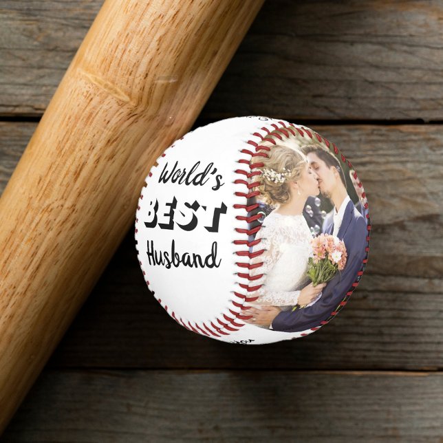 Pelota De Béisbol Fotos personalizadas del mejor esposo del mundo (Subido por el creador)