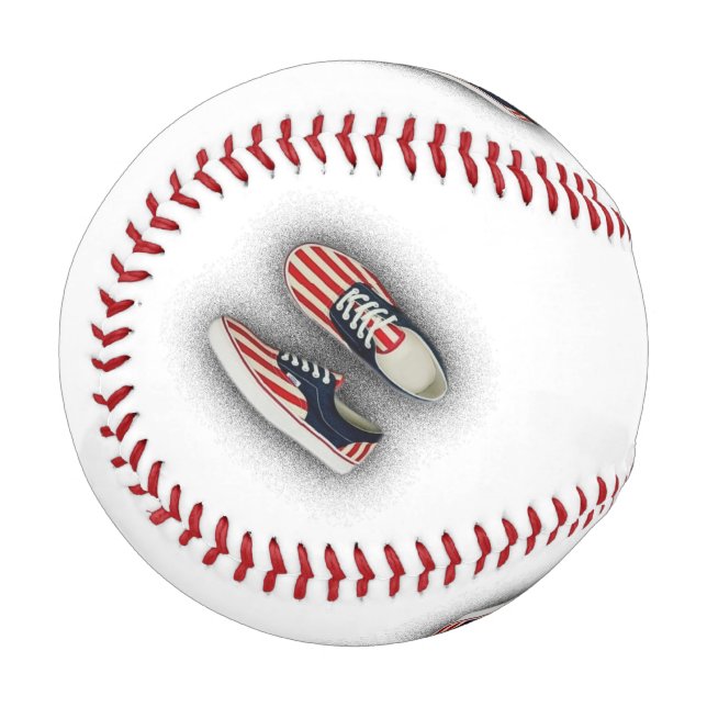 Pelota De Béisbol Franceses de bandera de Estados Unidos (Anverso izquierdo)
