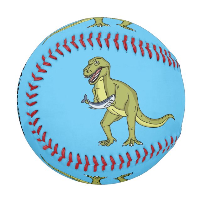 Pelota De Béisbol Funny T rex dinosaur ilustracion (Anverso izquierdo)