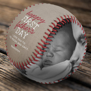 Pelota De Béisbol Fútbol Rústico 1º Día del Padre 2 foto Béisbol