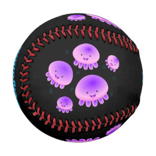Pelota De Béisbol Gallito rosa morado kawaii personalizado