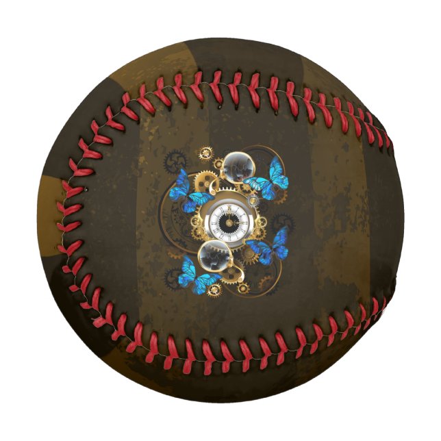 Pelota De Béisbol Gases de vapor y mariposas azules (Anverso izquierdo)