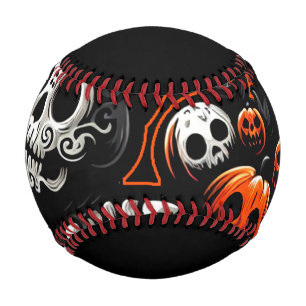 Pelota De Béisbol Gato y calabazas fantasmales
