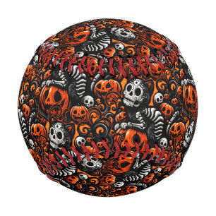 Pelota De Béisbol Gato y calabazas fantasmales