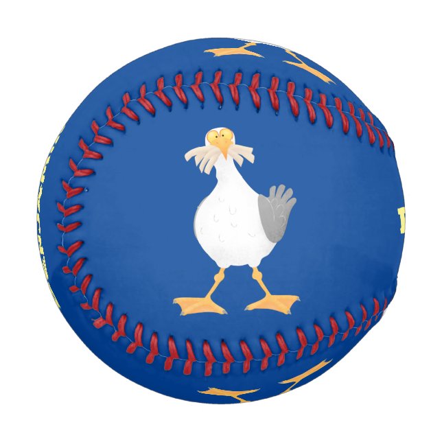 Pelota De Béisbol Gaviota divertida con personalizado de patatas fri (Anverso izquierdo)