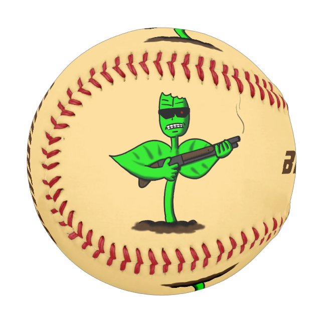 Pelota De Béisbol Germinator cyborg personalizado divertido (Anverso izquierdo)