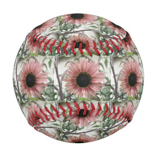 Pelota De Béisbol Girasol rosa pálido
