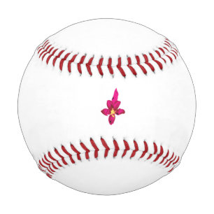 Pelota De Béisbol Girly Design, Light Gold, Purplish Red