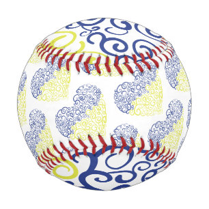 Pelota De Béisbol Giro espiral mehandi corazón Colores de la bandera