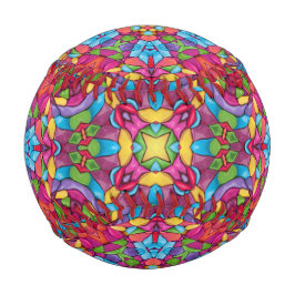 Pelota De Béisbol Glass Vintage Purple Kaleidoscope