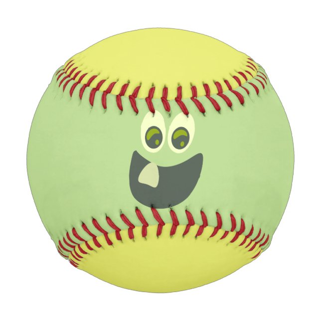 Pelota De Béisbol Goofy Lemon Lime Face (Anverso)