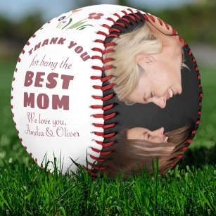 Pelota De Béisbol Gracias a la mejor foto del Día de la Madre Flor