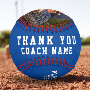 Pelota De Béisbol Gracias Coach Team Name Number Photo