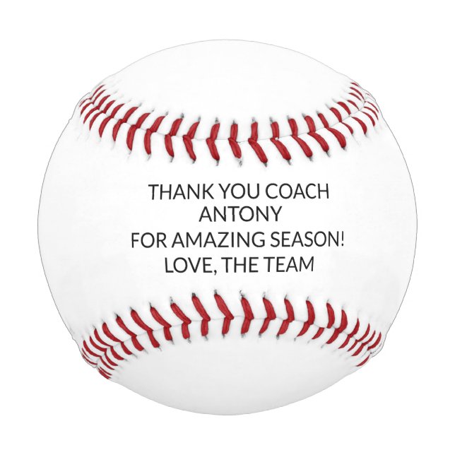 Pelota De Béisbol Gracias entrenador (Anverso)