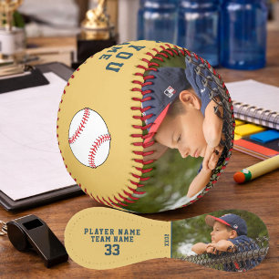 Pelota De Béisbol Gracias Entrenador Nombre del equipo Número Foto