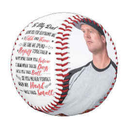 Pelota De Béisbol Gracias mensaje sentimental para papá y personaliz