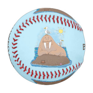 Pelota De Béisbol Gracioso ilustracion personalizado de moras felice