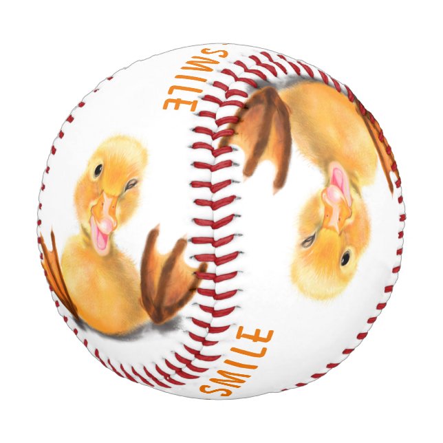 Pelota De Béisbol Gracioso pato lúdico de béisbol - Sonrisa - Texto  (Angular)