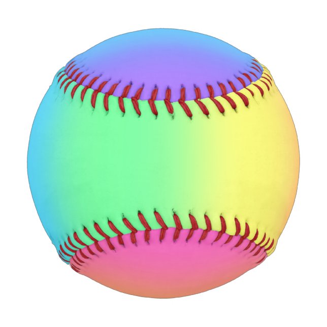 Pelota De Béisbol Gradiente de arco iris (Anverso)