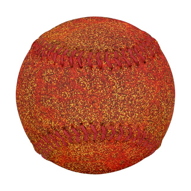 Pelota De Béisbol Gradiente Purpurina de llama de caída (Anverso)