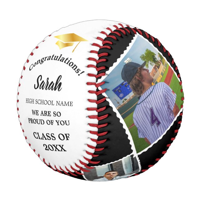 Pelota De Béisbol Graduación personalizado 4 Clase Fotográfica De 20 (Angular)