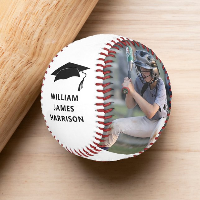 Pelota De Béisbol Graduation Congrats Personalized Photo Baseball (Home run gift for the graduate: Celebrate their accomplishments with a personalized photo baseball!
)