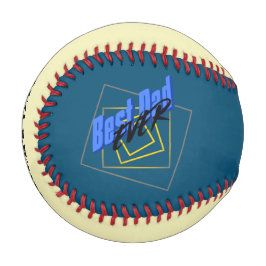 Pelota De Béisbol Gráfico azul del Día del Mejor Padre de Todos los 