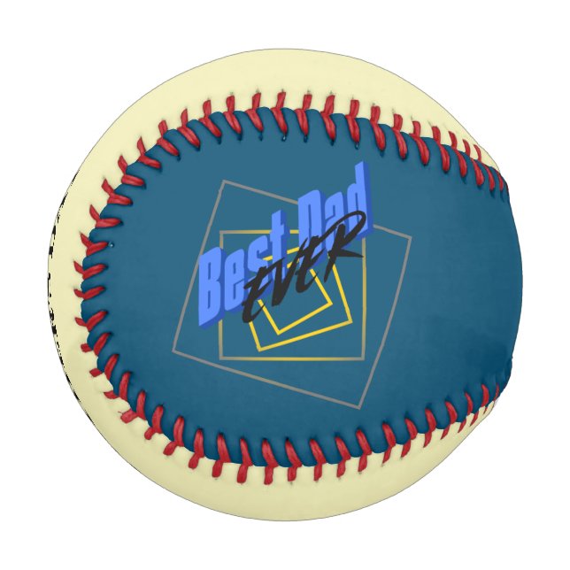 Pelota De Béisbol Gráfico azul del Día del Mejor Padre de Todos los  (Anverso izquierdo)