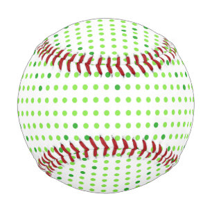 Pelota De Béisbol Green Chevron Dots Baseballs