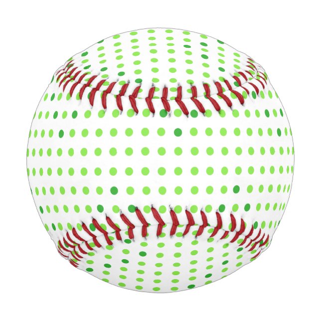 Pelota De Béisbol Green Chevron Dots Baseballs (Anverso)