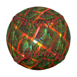 Pelota De Béisbol 'Green framed eyes', scratches or red grid.