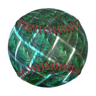 Pelota De Béisbol 'Greenish framed eyes', scratches and blue grating