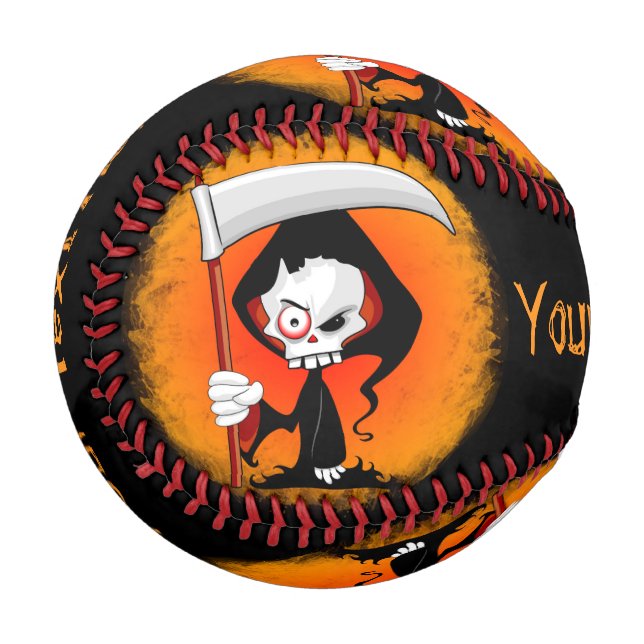 Pelota De Béisbol Grim Reaper Personalizado (Anverso izquierdo)
