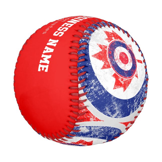 Pelota De Béisbol Grunge Mod canadiense personalizado (Angular)