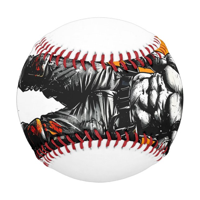 Pelota De Béisbol guerrero bárbaro fantasía medieval humilde Béisbol (Anverso)