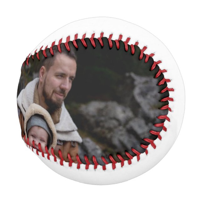 Pelota De Béisbol Guión del Día del Padre del Collage de fotos de Bé (Anverso derecho)