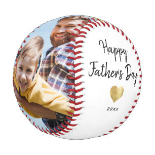 Pelota De Béisbol Guión moderno Feliz Día del Padre Foto Corazón de 