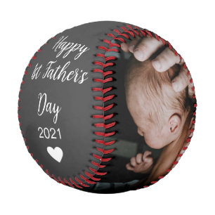 Pelota De Béisbol Guión personalizado: feliz primer día del padre, f