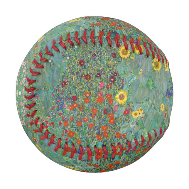 Pelota De Béisbol Gustav Klimt - Jardín de campo con girasoles (Anverso izquierdo)